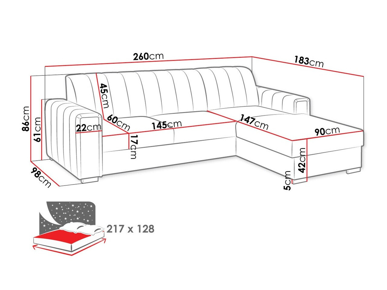 Sarokkanapé Columbus 166 (Manila 02)