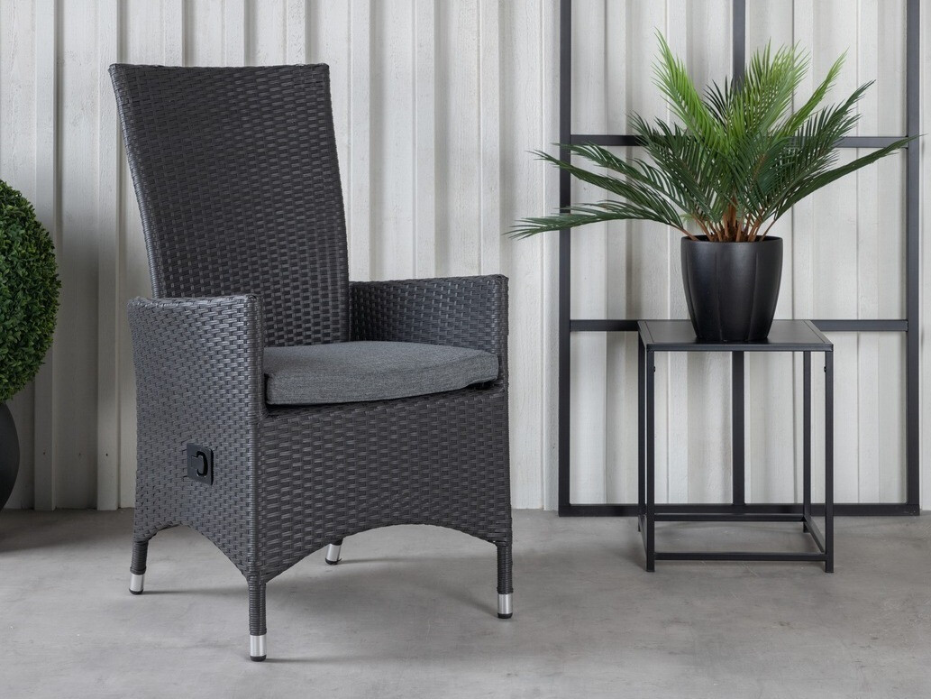 Kerti fotel Dallas 735 (Fekete + Szürke)