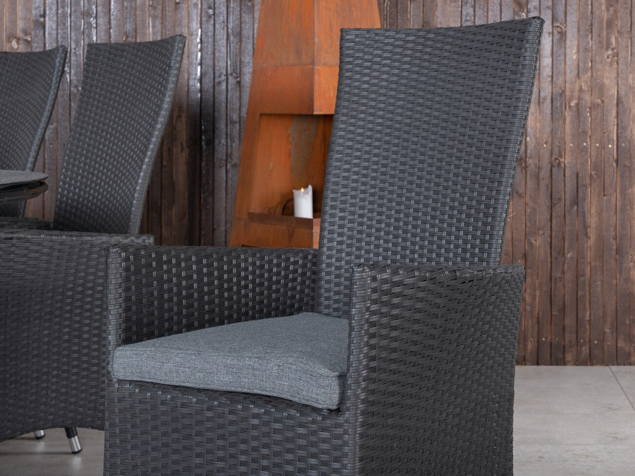 Kerti fotel Dallas 735 (Fekete + Szürke)