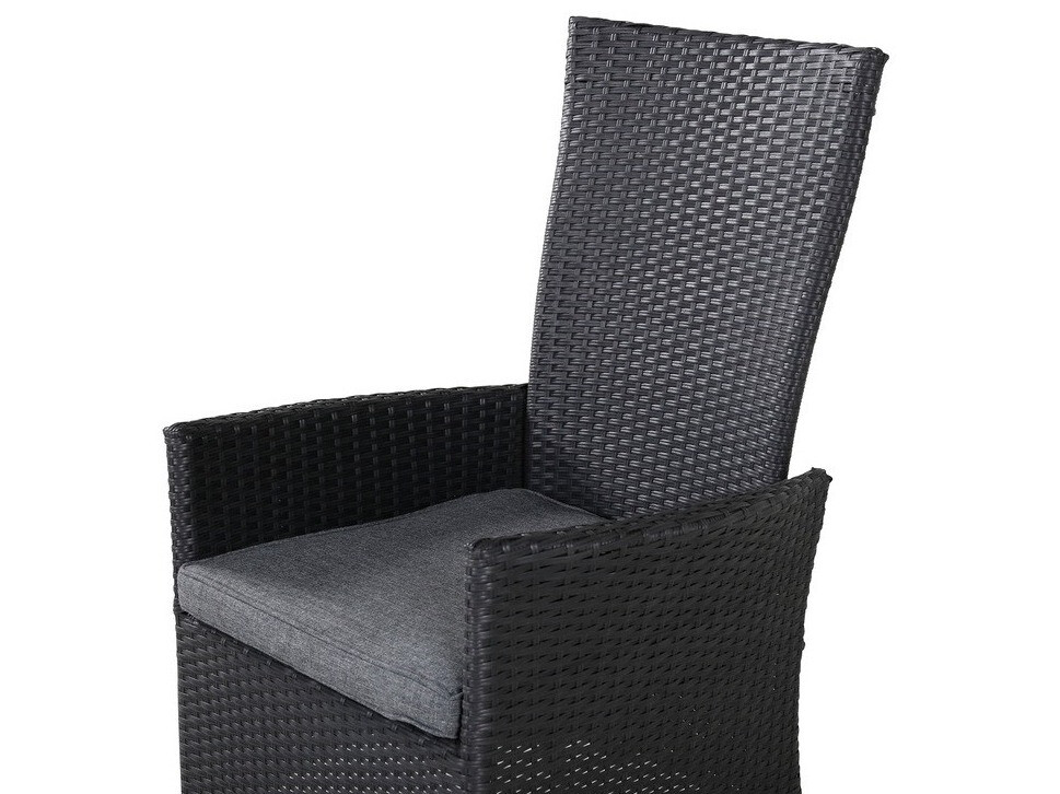 Kerti fotel Dallas 735 (Fekete + Szürke)