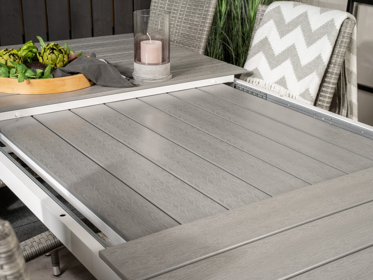 Asztal és szék garnitúra Dallas 2408 (Szürke + Sötétszürke)