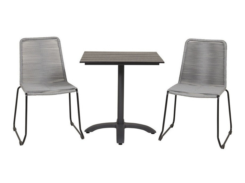 Erkélybútor-készlet Dallas 2184 (Szürke + Fekete)