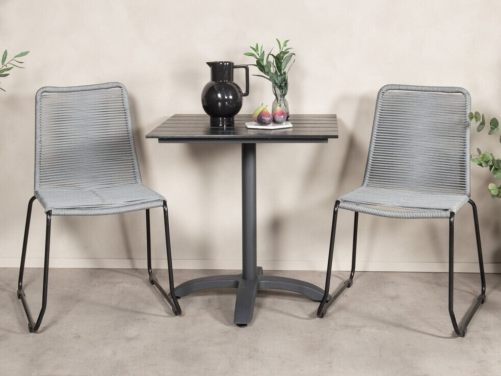 Erkélybútor-készlet Dallas 2184 (Szürke + Fekete)