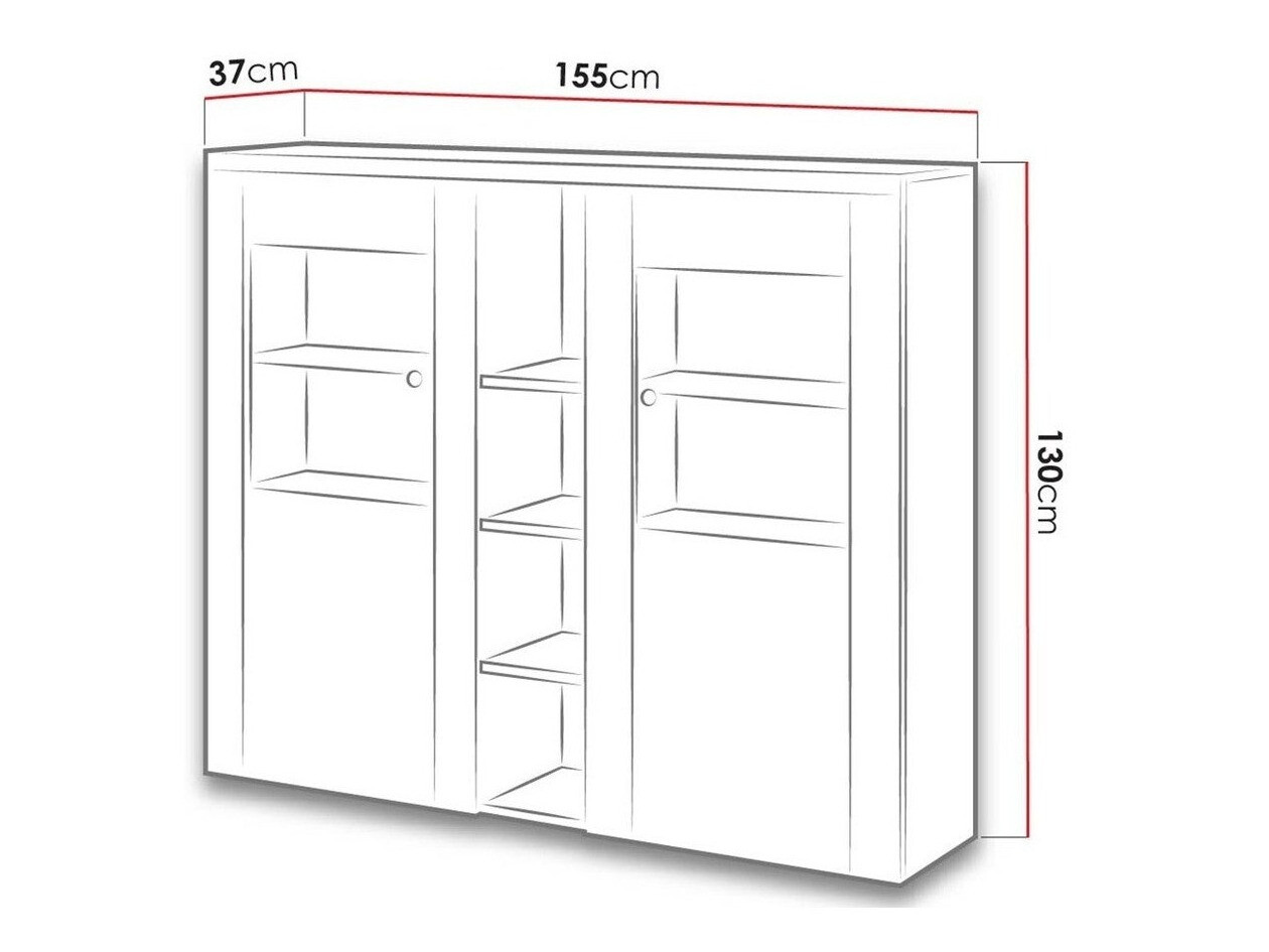 Szekrény Salelbo 105 (Világos vörösfenyő + Triufel tölgy)