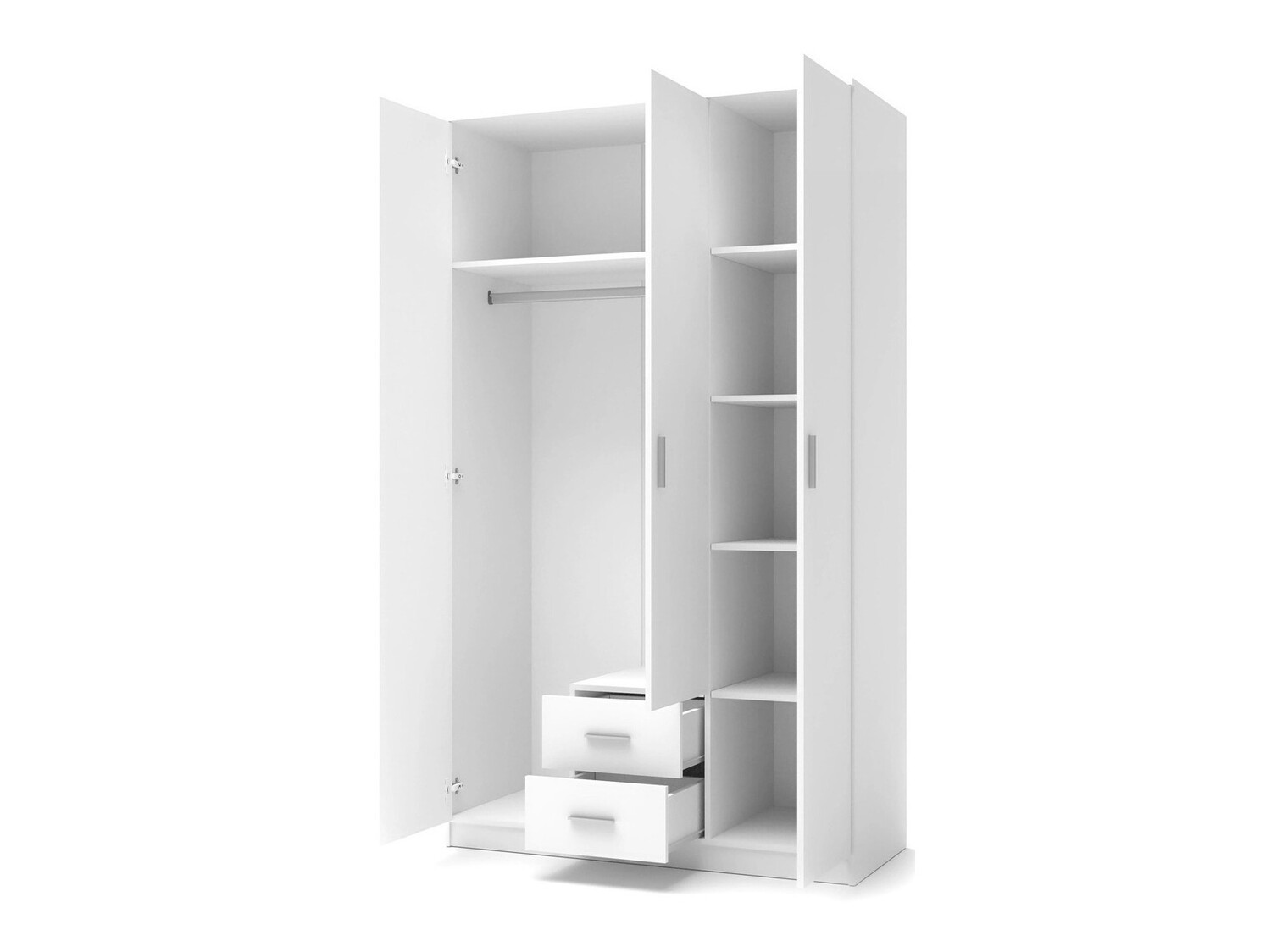 Gardróbszekrény Cirveso 119 (Fehér)