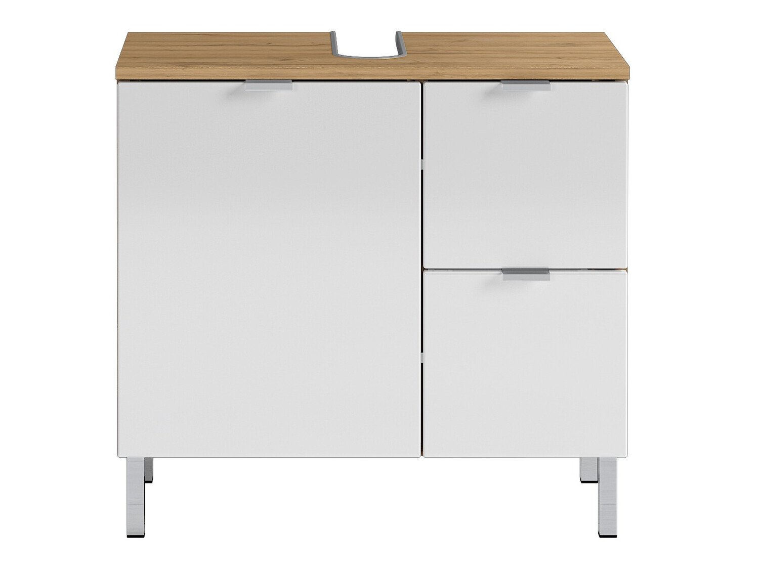 Mosdó alatti álló szekrény Lomcamo 100 (Fényes fehér + Grandson tölgy)