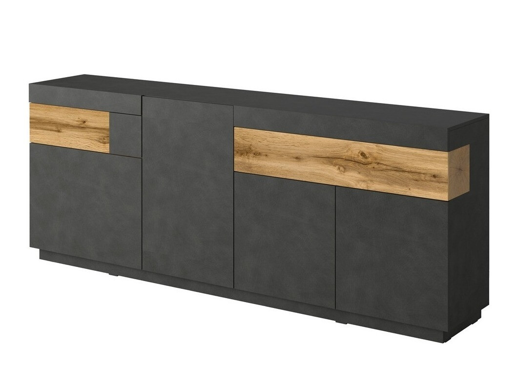 Komód Livlore 101 (Matera szürke + Wotan tölgy)