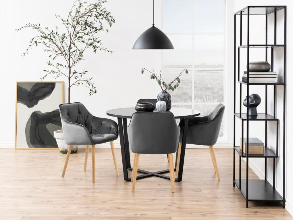 Szék Norsica 489 (Sötétszürke + Világos fa)