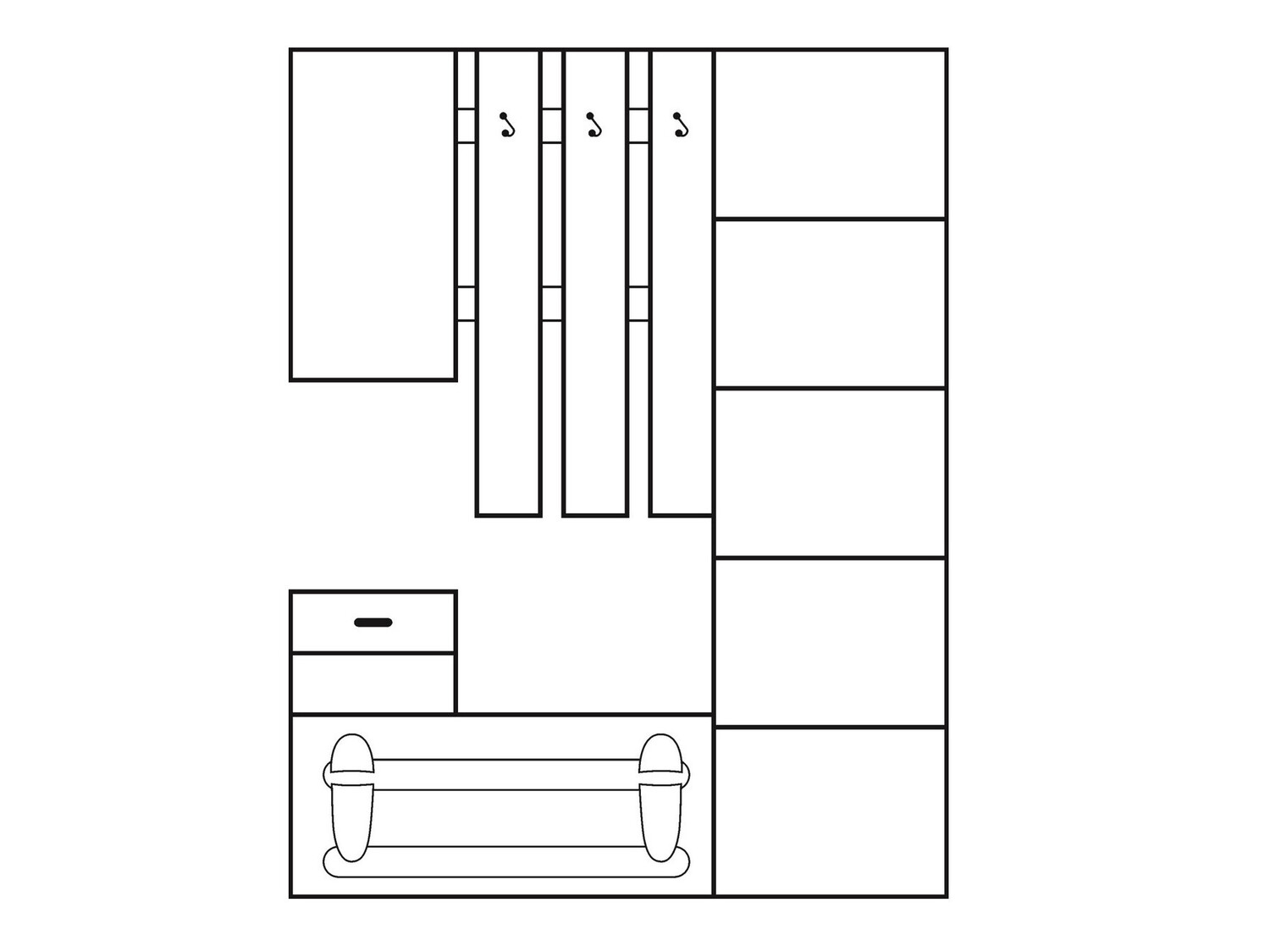 Előszoba garnitúra Gilroy 106 (Craft Tabaco tölgy + Krém)