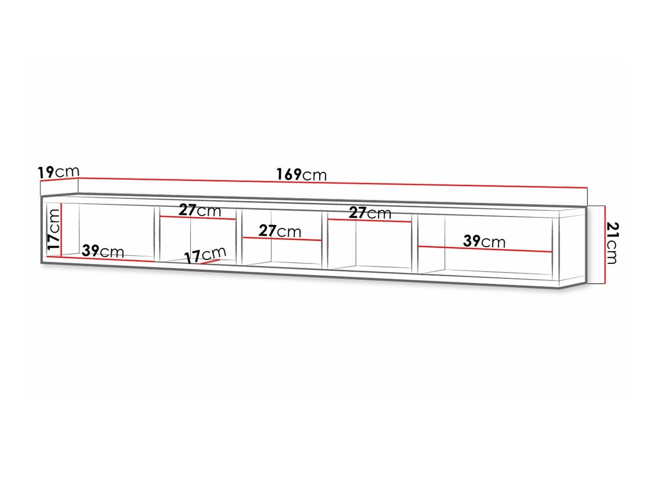 Fali polc Torsone 105 (Fehér + San remo tölgy)