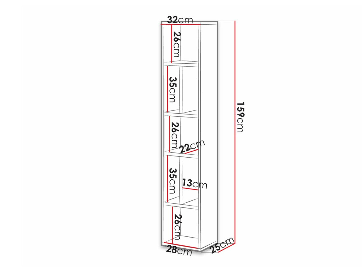 Fali polc Torsone 106 (Antracit + Gloss antracit + Grandson tölgy)