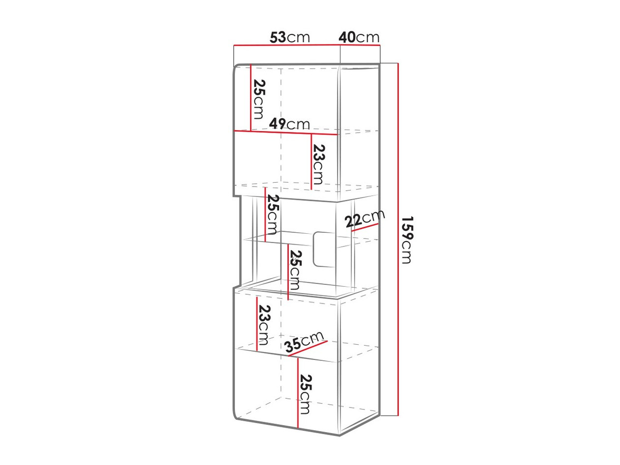 Fali polc Torsone 109 (Antracit + Gloss antracit + Grandson tölgy)