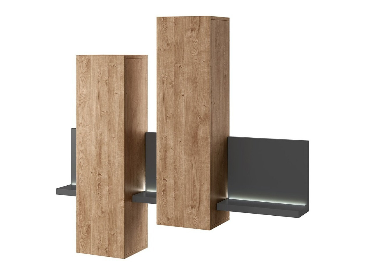 Fali szekrény Lutiva 101 (Antracit + Ribbec tölgy)