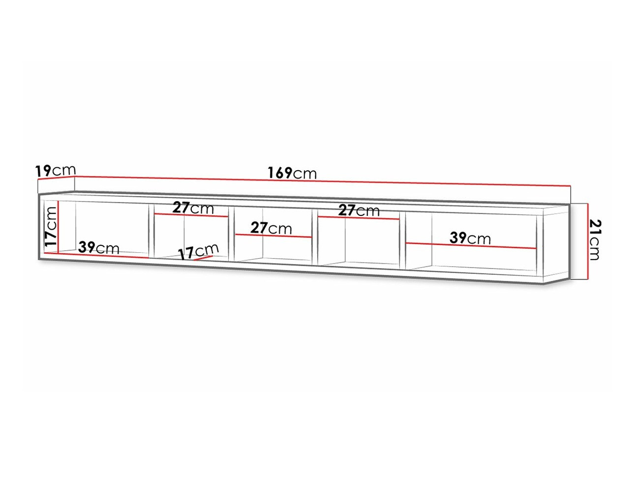 Polc Torsone 105 (Antracit + Grandson tölgy)
