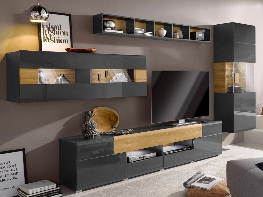 Polc Torsone 109 (Antracit + Gloss antracit + Grandson tölgy)