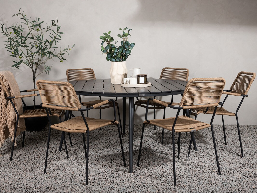 Kerti asztal Dallas 2832 (Fekete)