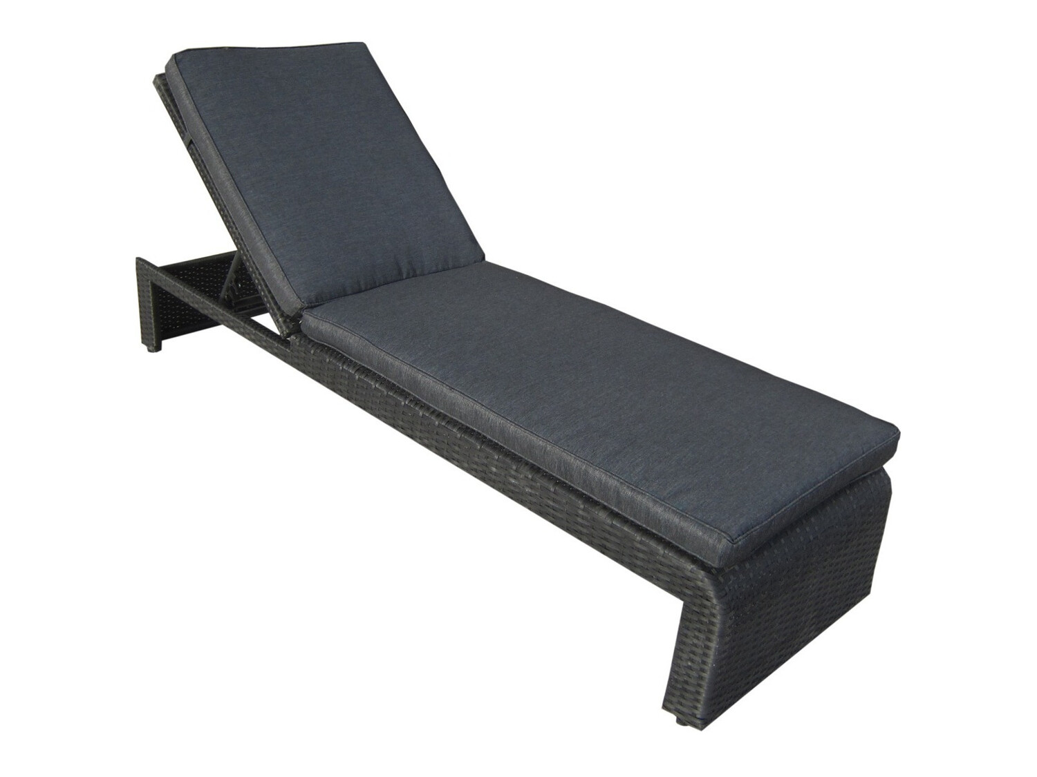 Kerti napozóágy Dallas 771 (Fekete + Szürke)