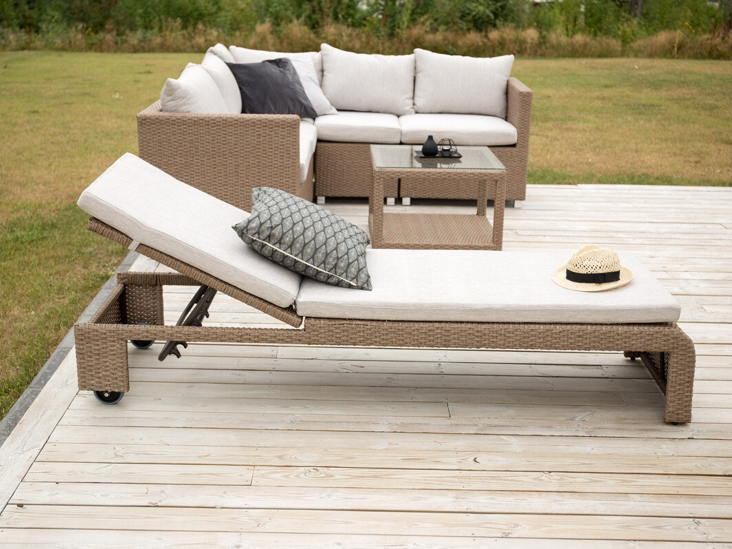 Kerti napozóágy Dallas 771 (Világosbarna + Bézs)