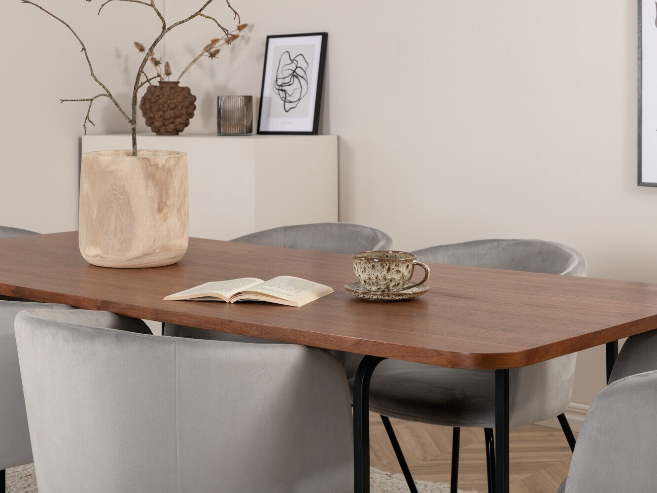 Étkezőgarnitúra Dallas 2793 (Szürke + Fekete)