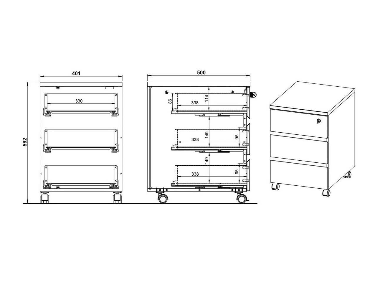 Görgős konténer Avirome 100