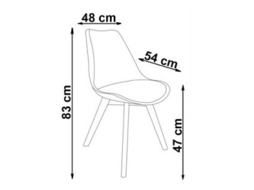 Szék Houston 412 (Világosszürke + Világos fa)