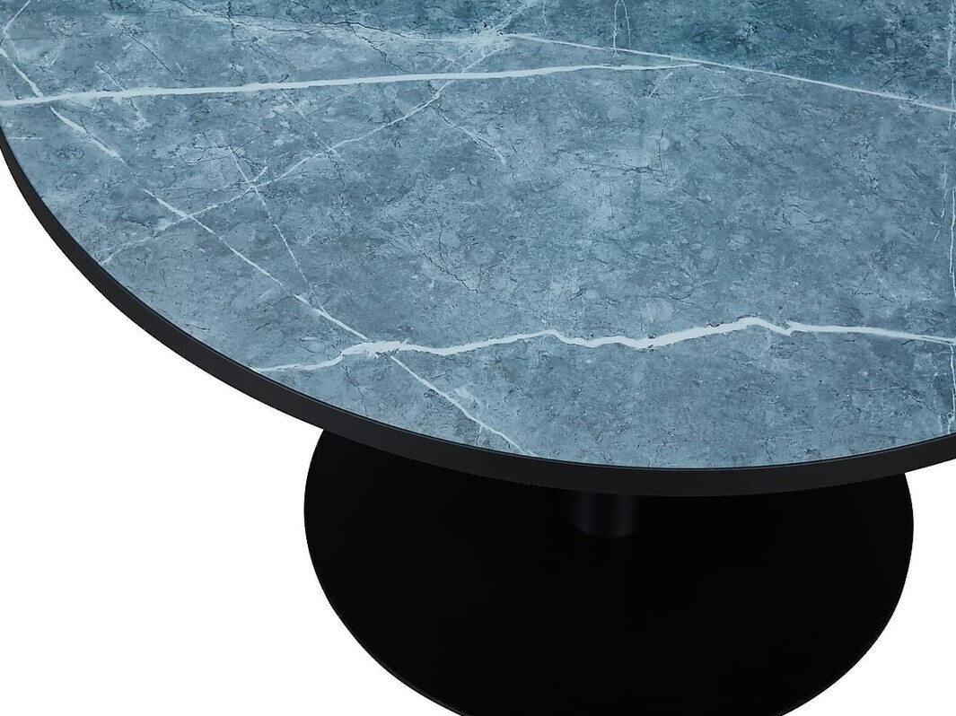 Asztal Flint 141 (Szürke márvány + Fekete)