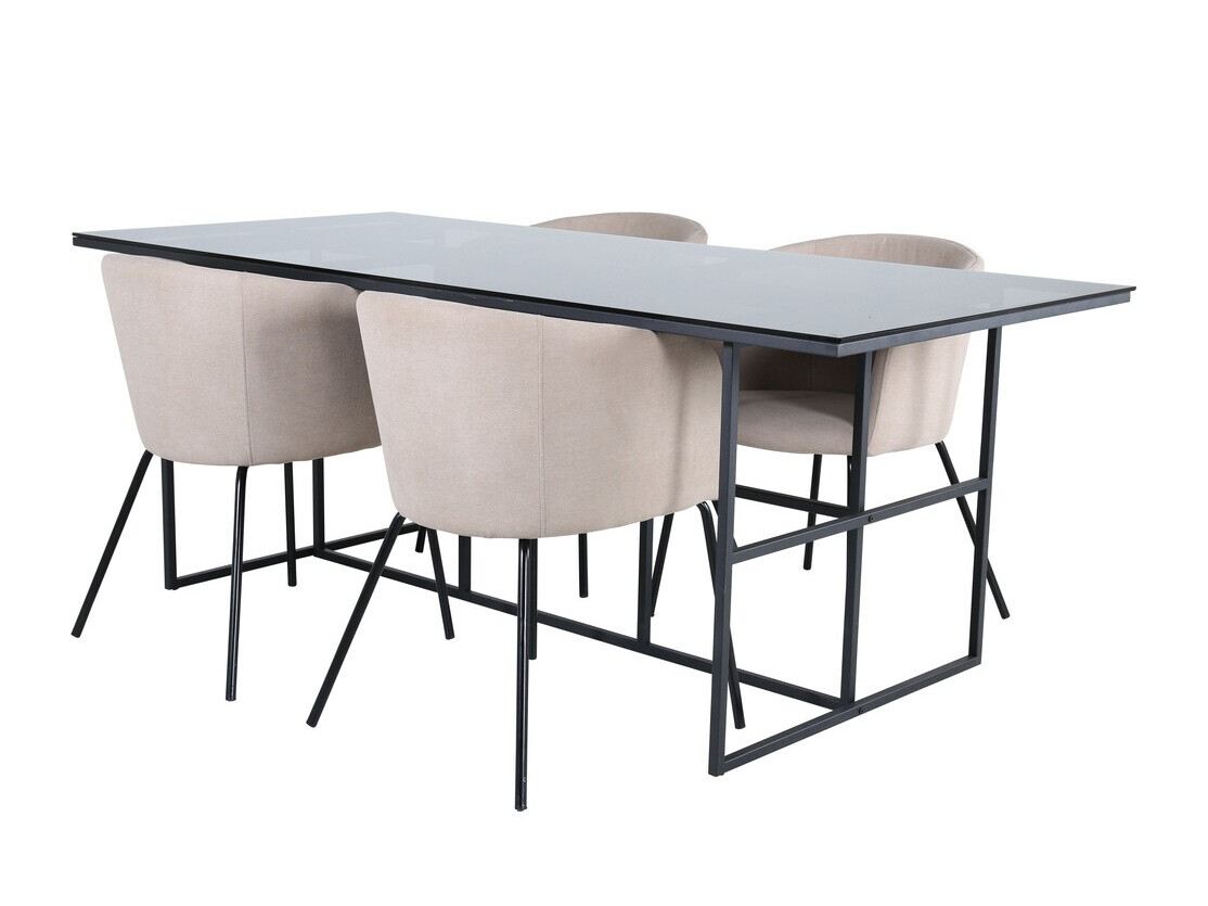 Étkezőgarnitúra Dallas 3044 (Krém + Fekete)