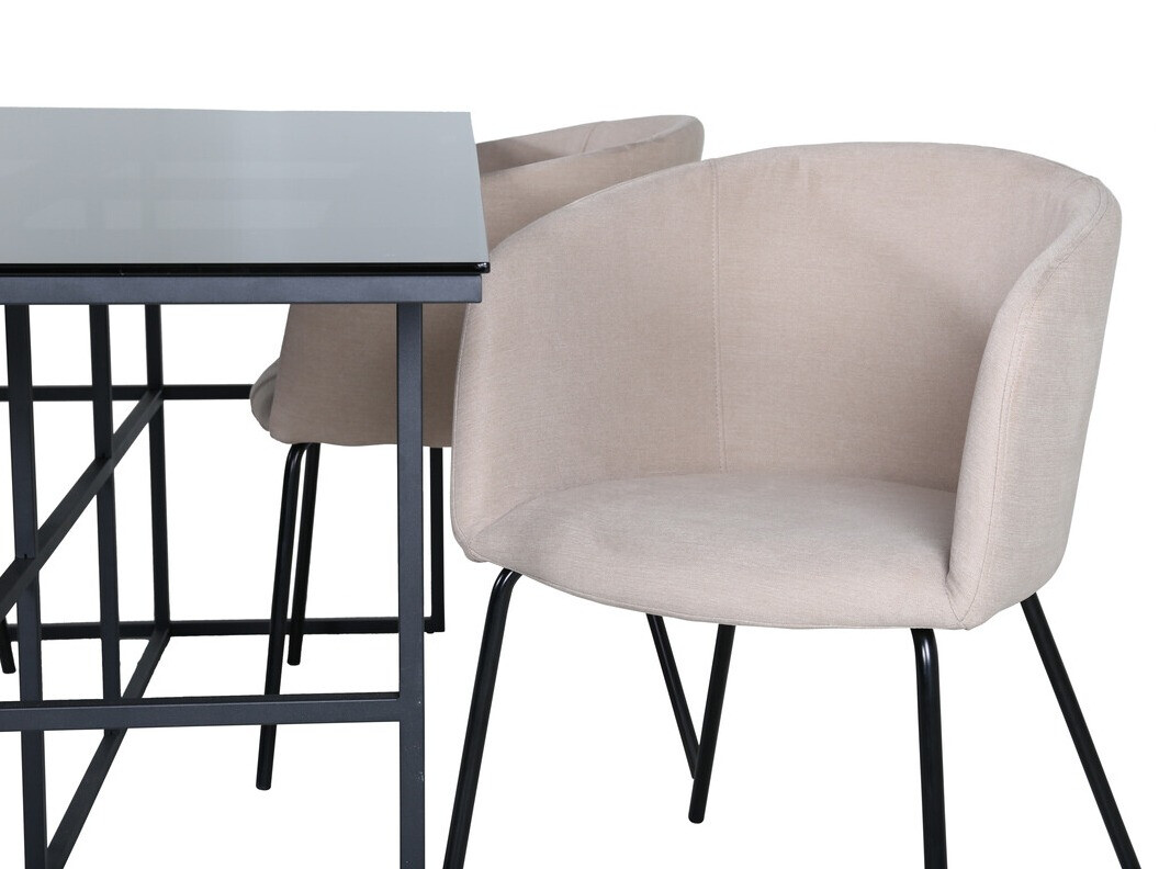 Étkezőgarnitúra Dallas 3044 (Krém + Fekete)