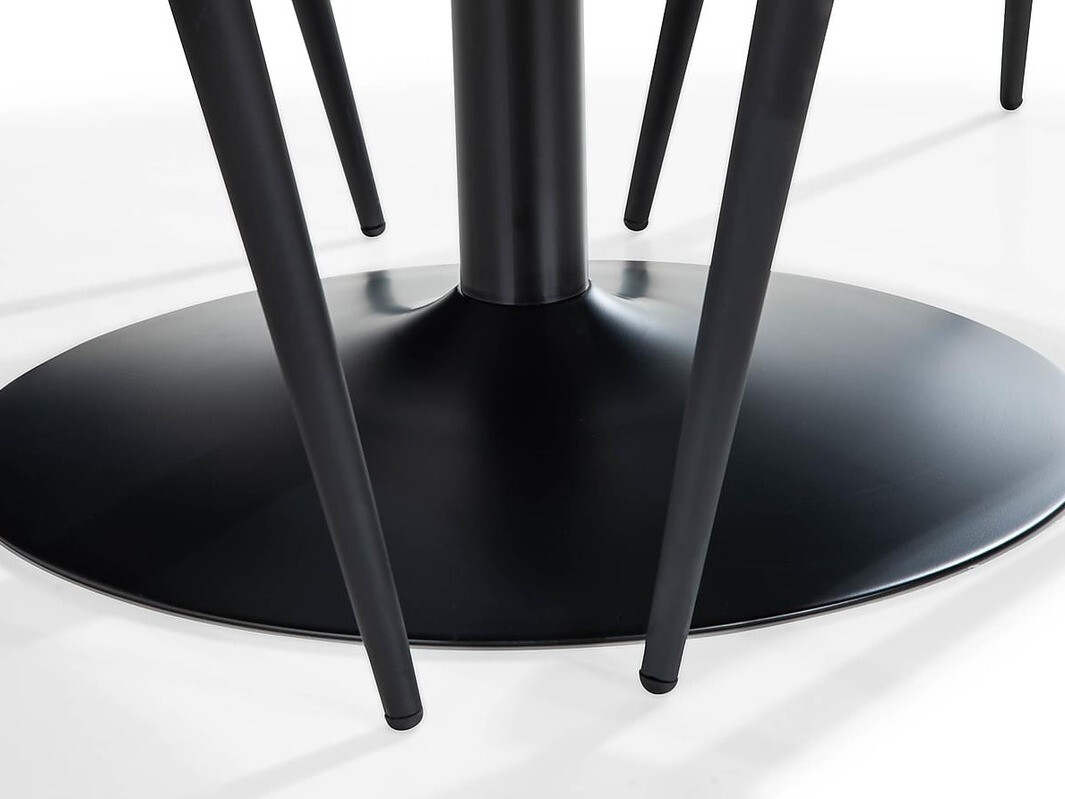 Étkezőgarnitúra Scandinavian Choice 830 (Szürke márvány + Fekete)