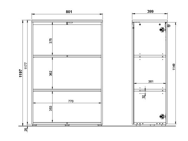 Szekrény Eliromo 102 (Grafit + Grandson tölgy)