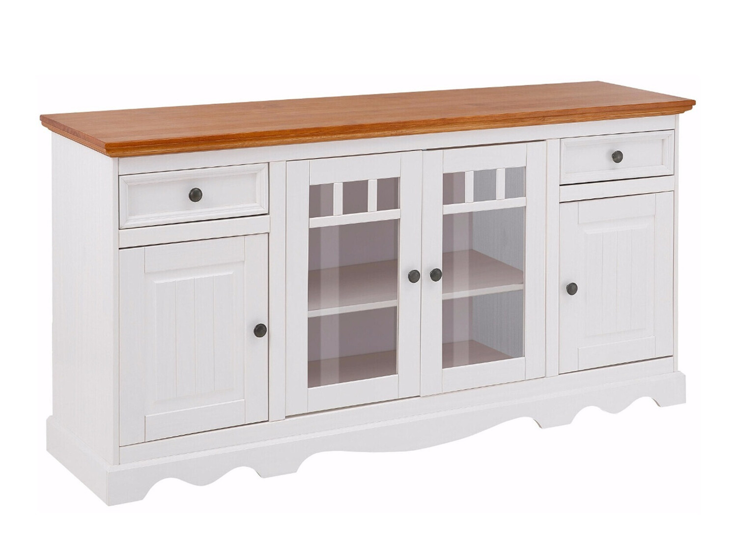 Komód Fentivo 107 (Fehér + Mézes tölgy)