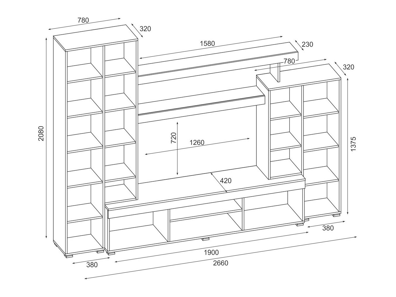 Nappali szett Lexington 126 (Sonoma tölgy)