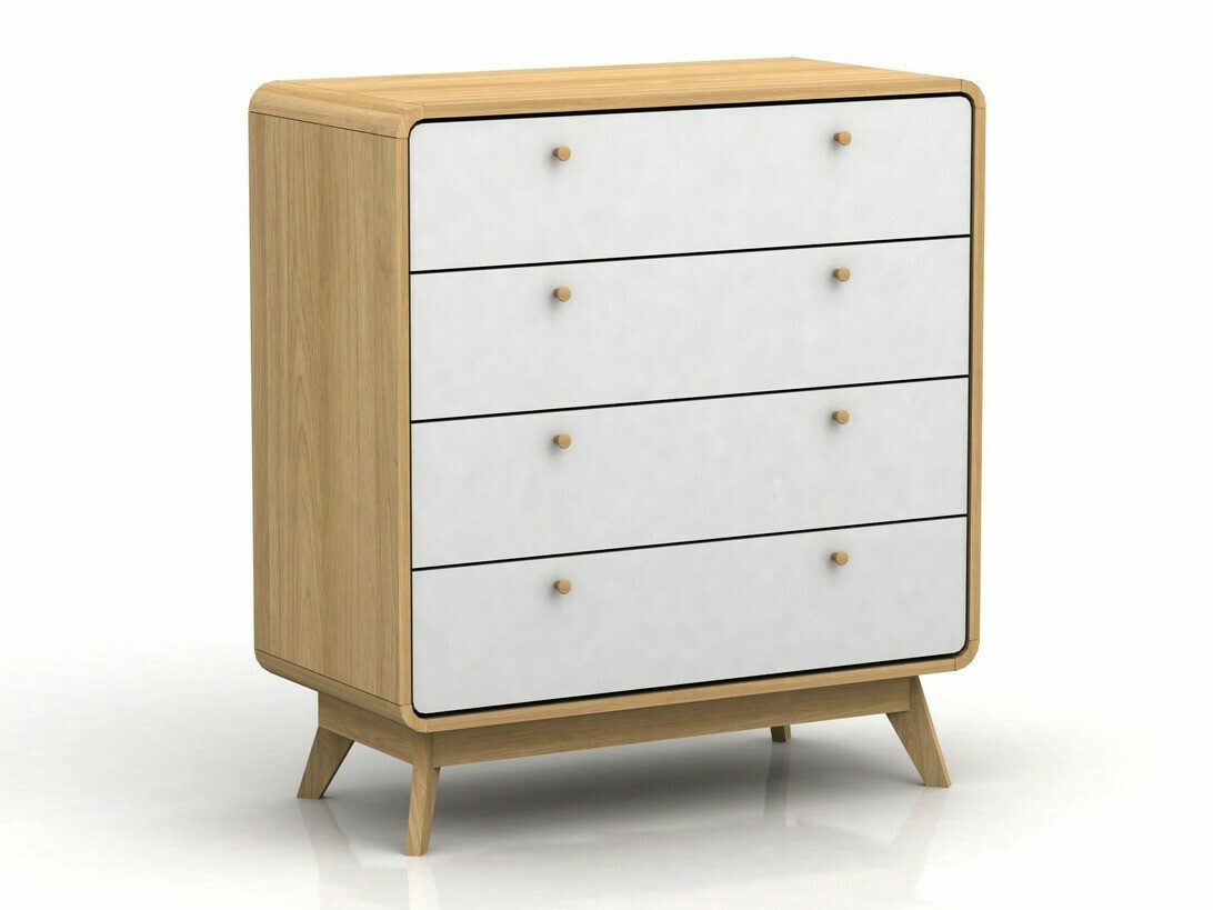 Komód Elbtena 112 (Tölgy + Fehér)