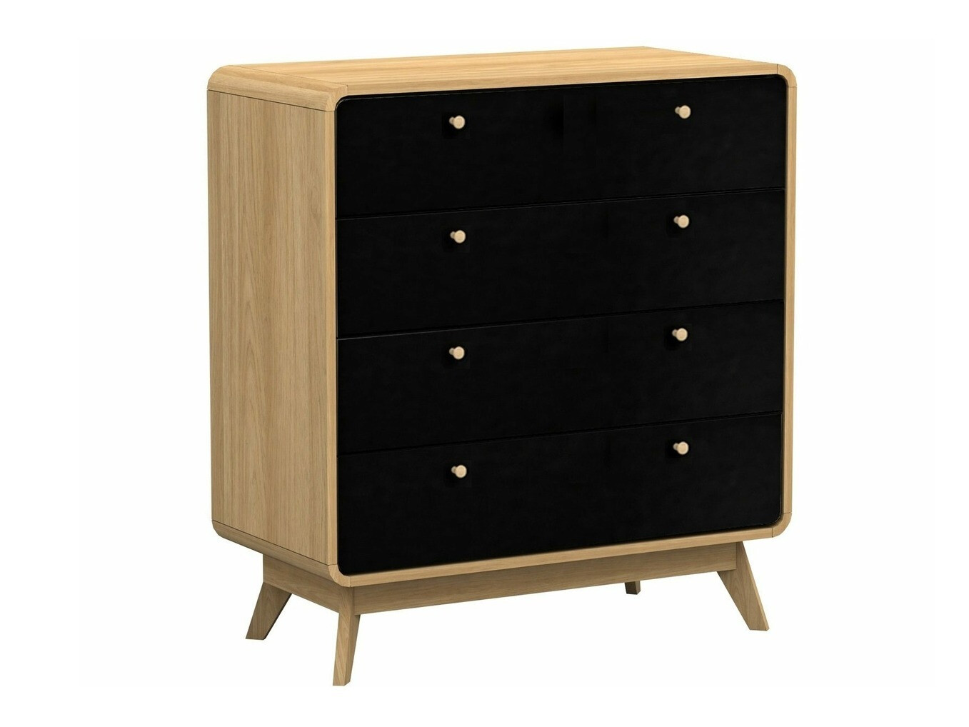 Komód Elbtena 112 (Tölgy + Fekete)