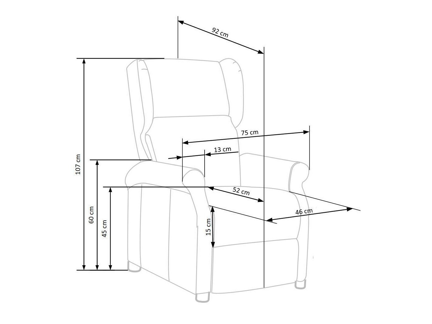 Relax fotelágy Houston 854 (Szürke)