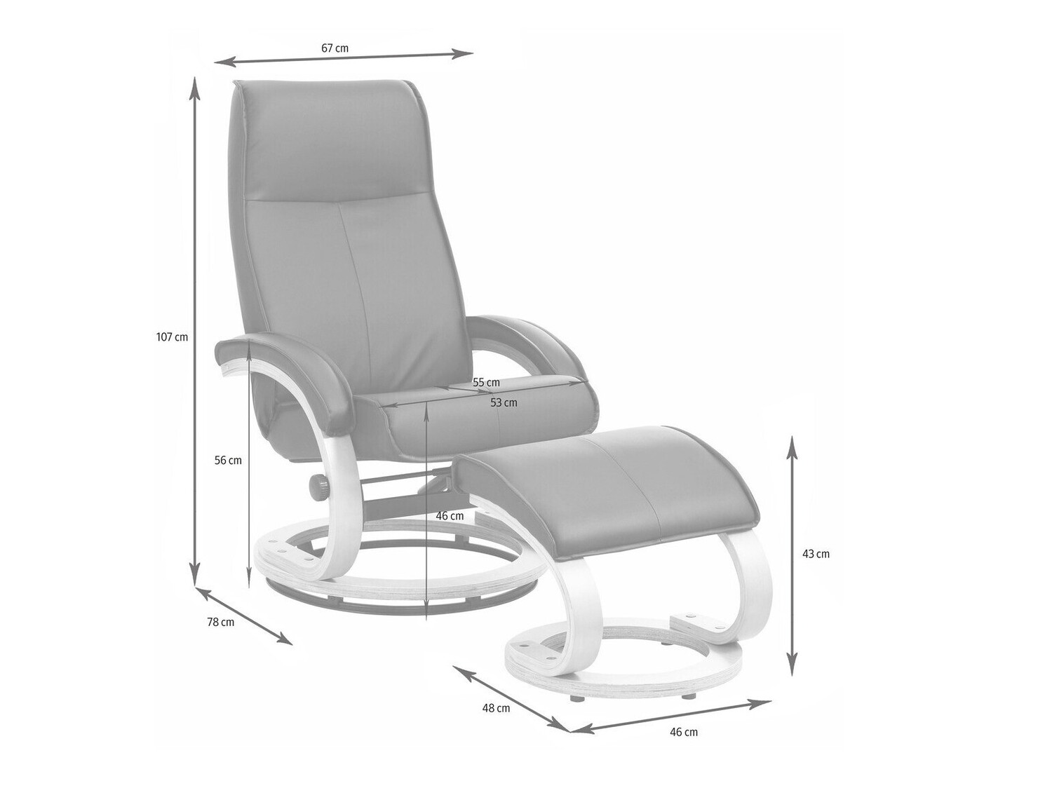 Fotel Denton 194 (Fekete + Barna)