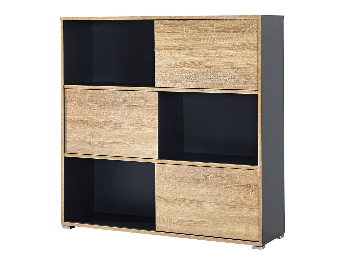 Könyvespolc Sacramento 209 (Antracit + Sonoma tölgy)