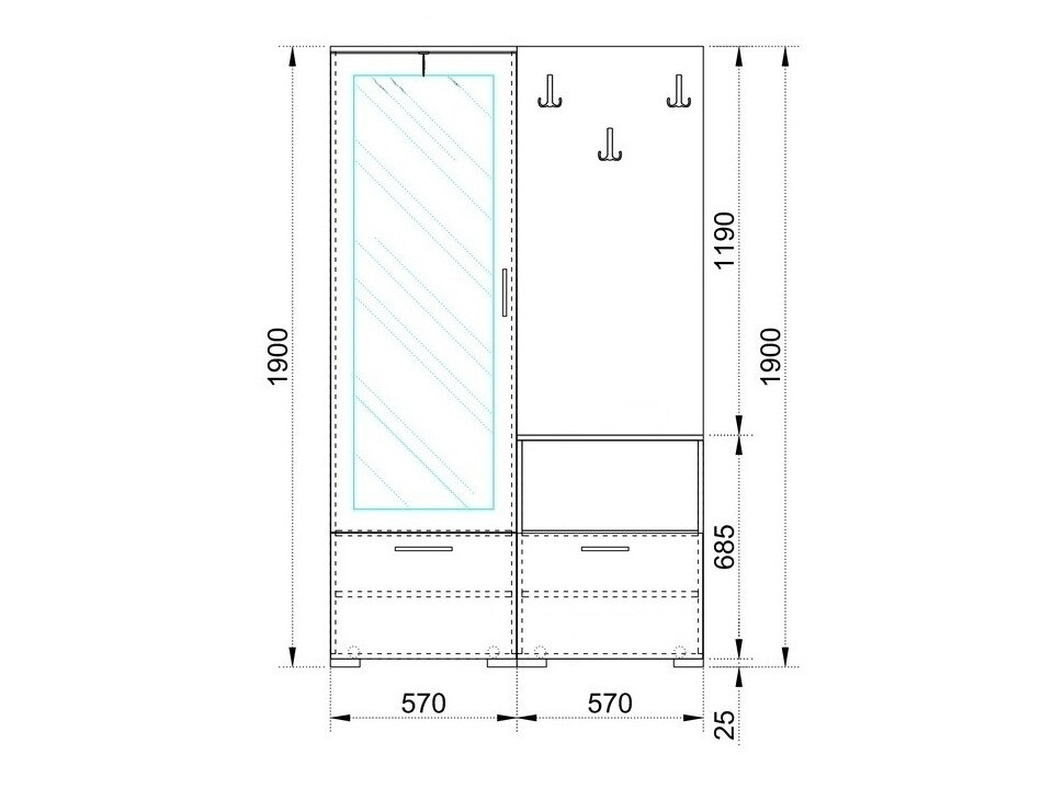 Előszoba garnitúra Portland 345