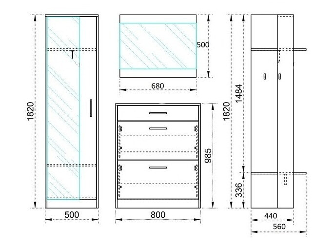 Előszoba garnitúra Portland 147