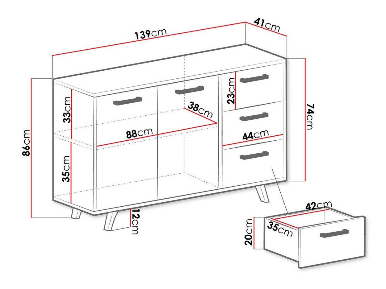Bútorkészlet Dortivu 121 (Kék)