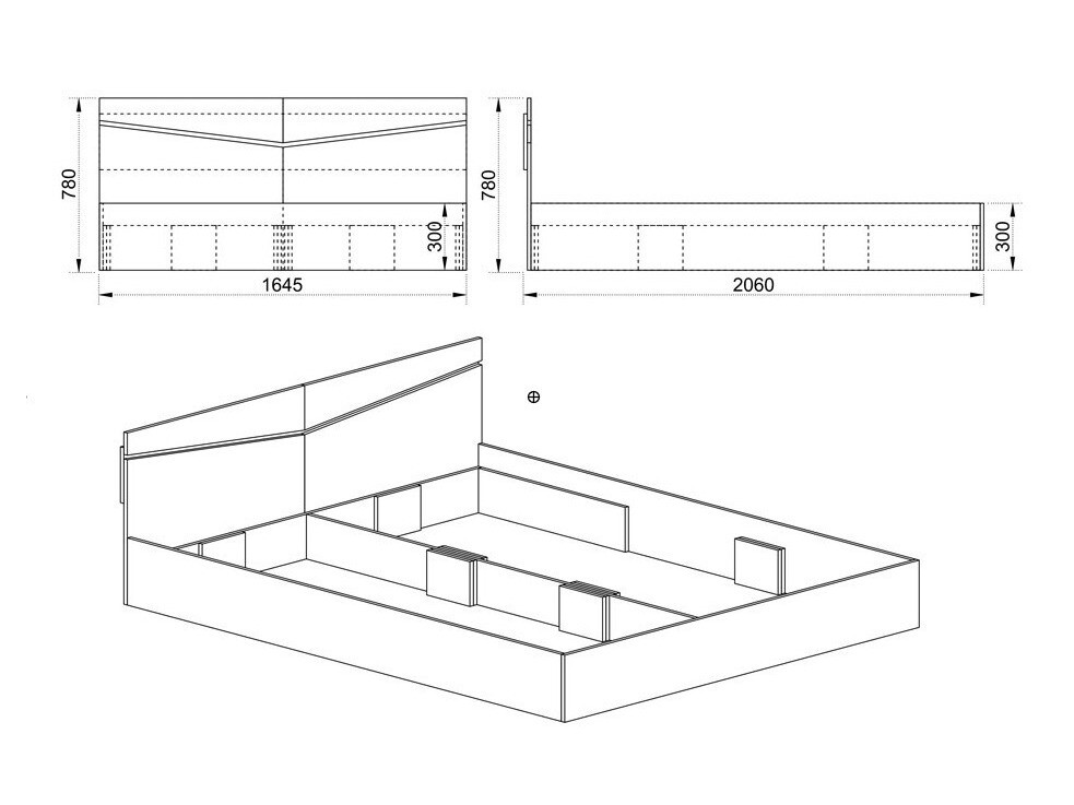 Ágy Etfela 115 (Sonoma tölgy)