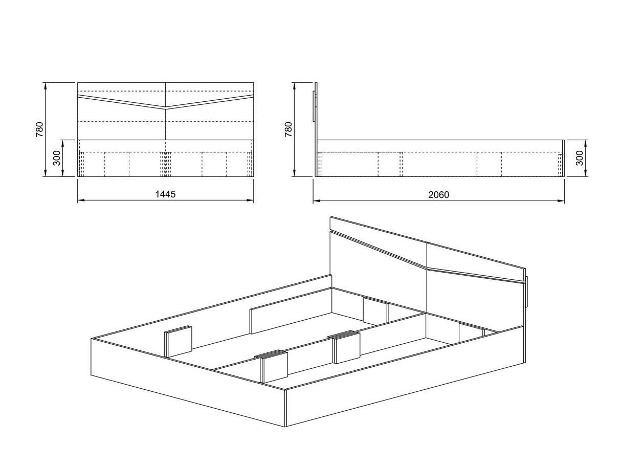Ágy Etfela 117 (Sonoma tölgy)