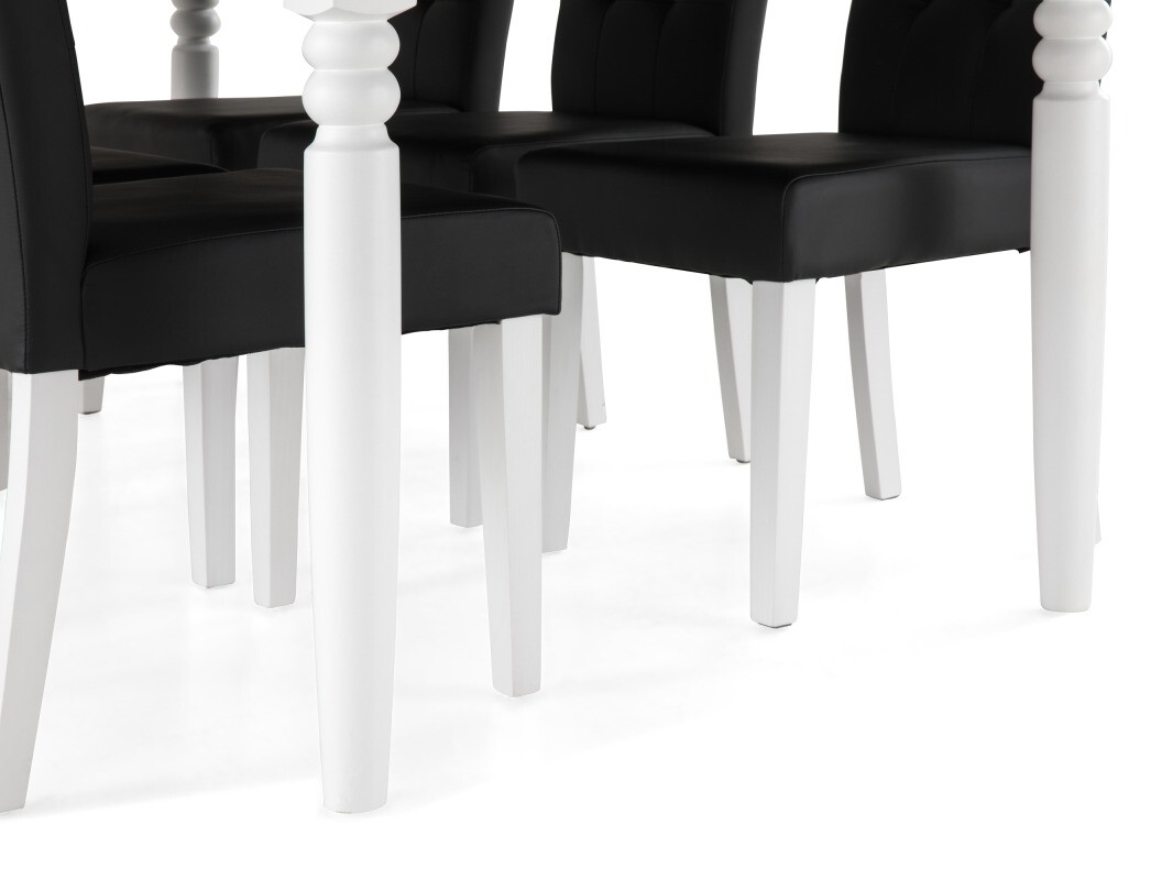 Étkezőgarnitúra Scandinavian Choice 652 (Fekete + Fehér)