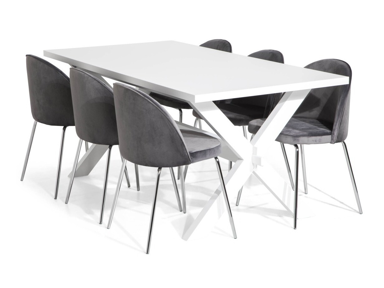 Étkezőgarnitúra Scandinavian Choice 679 (Szürke + Ezüst)