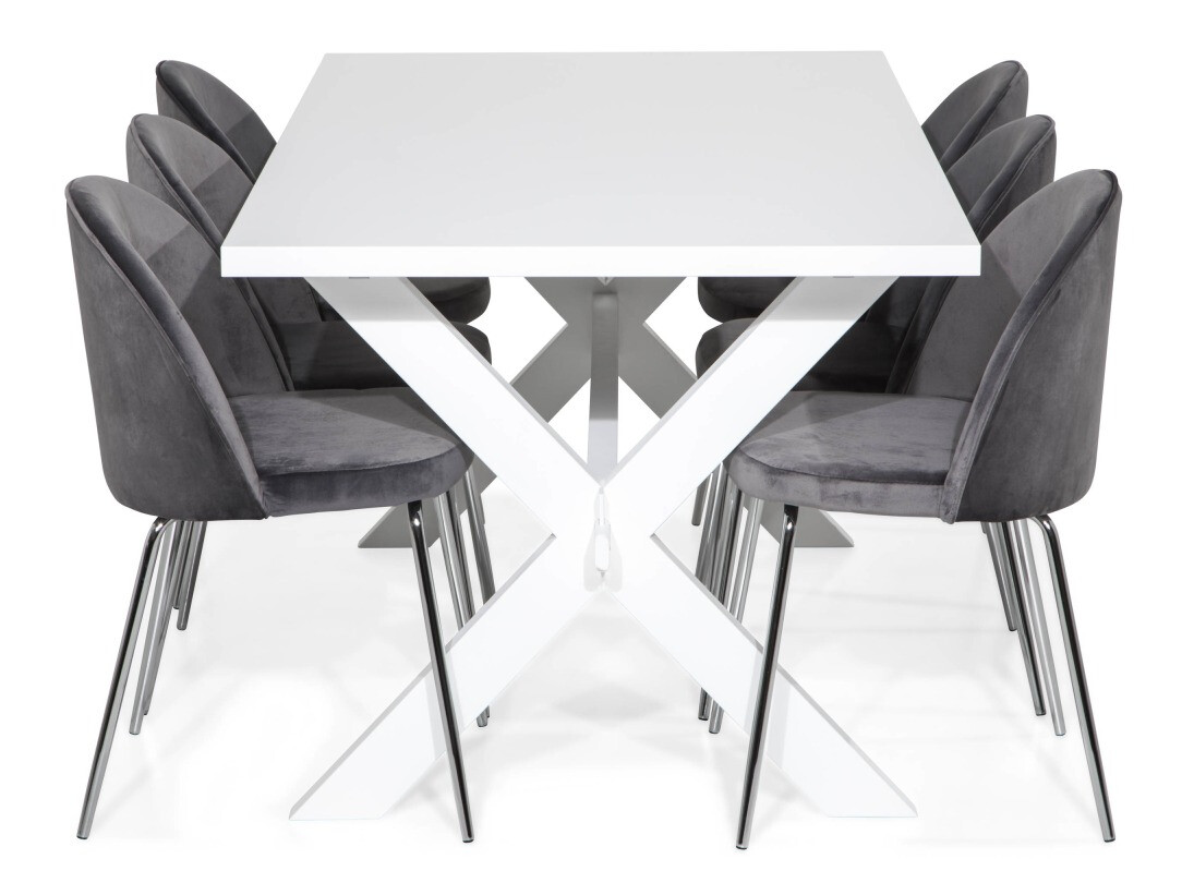 Étkezőgarnitúra Scandinavian Choice 679 (Szürke + Ezüst)