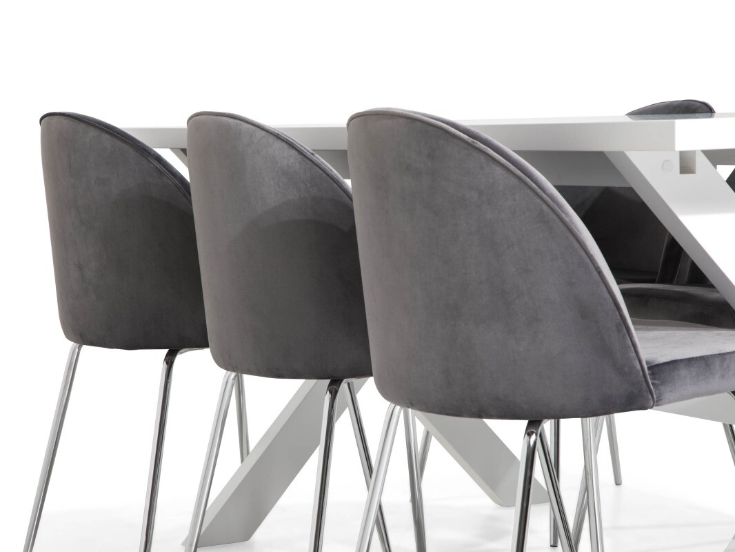 Étkezőgarnitúra Scandinavian Choice 679 (Szürke + Ezüst)