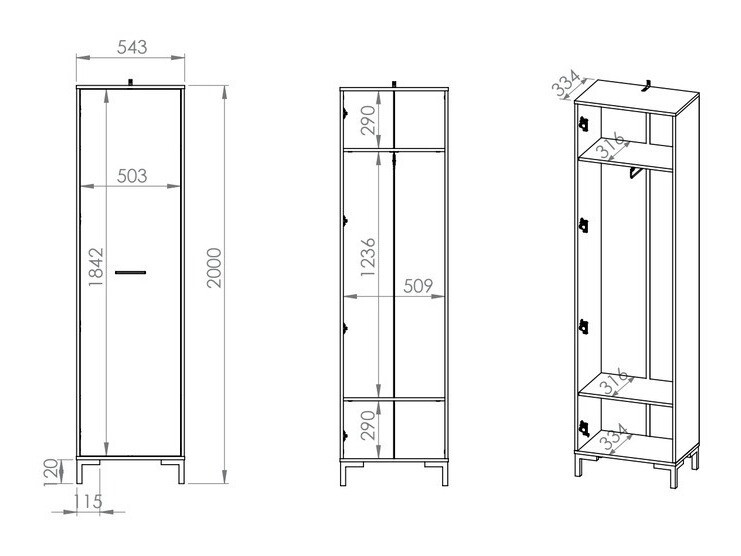 Gardróbszekrény Larnolo 100