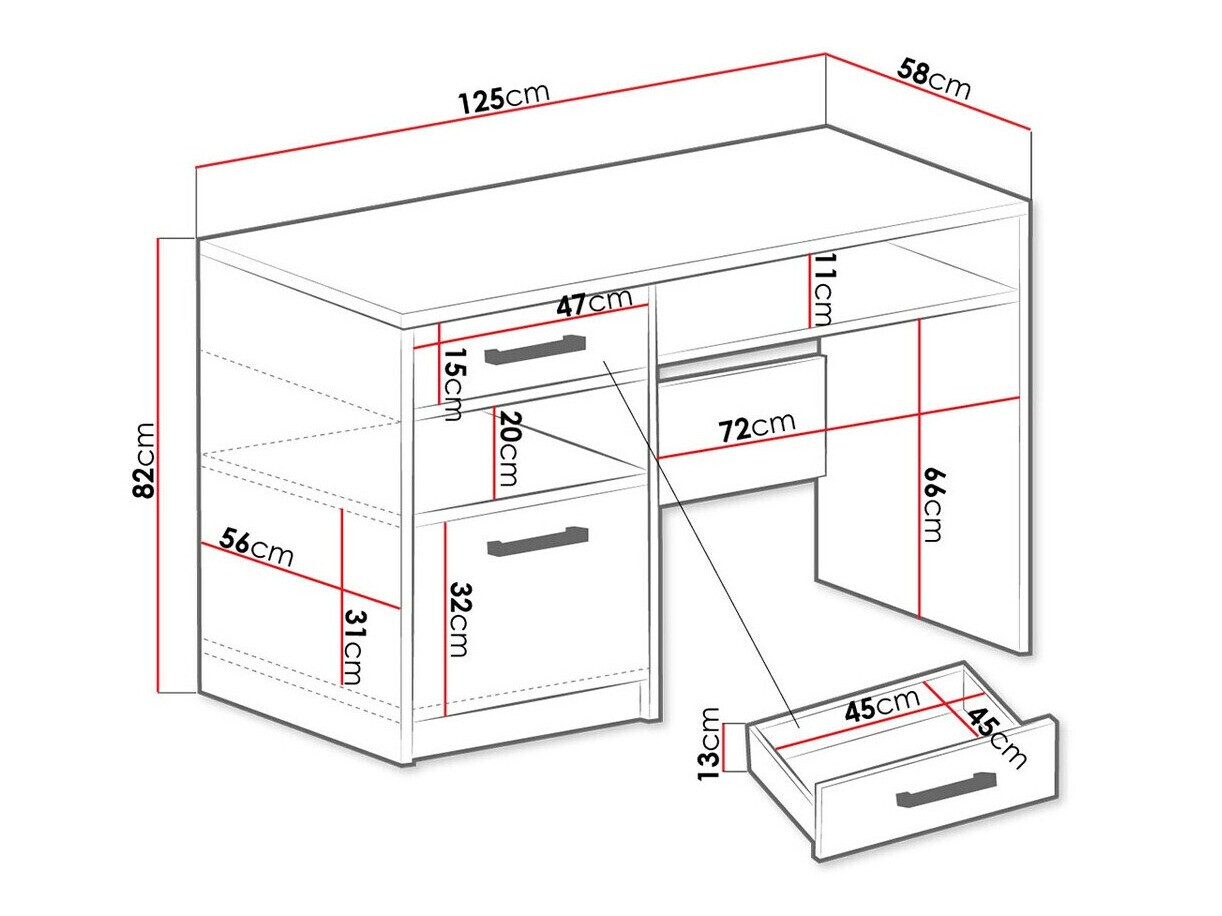 Íróasztal Dortivu 117 (Lila + Aranysárga)