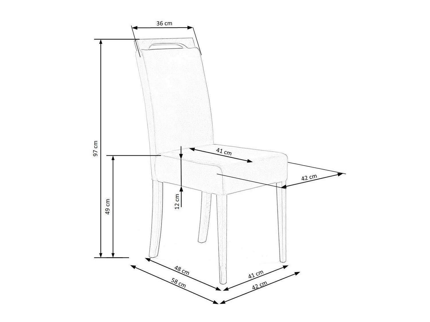 Szék Houston 535 (Szürke + Fehér)
