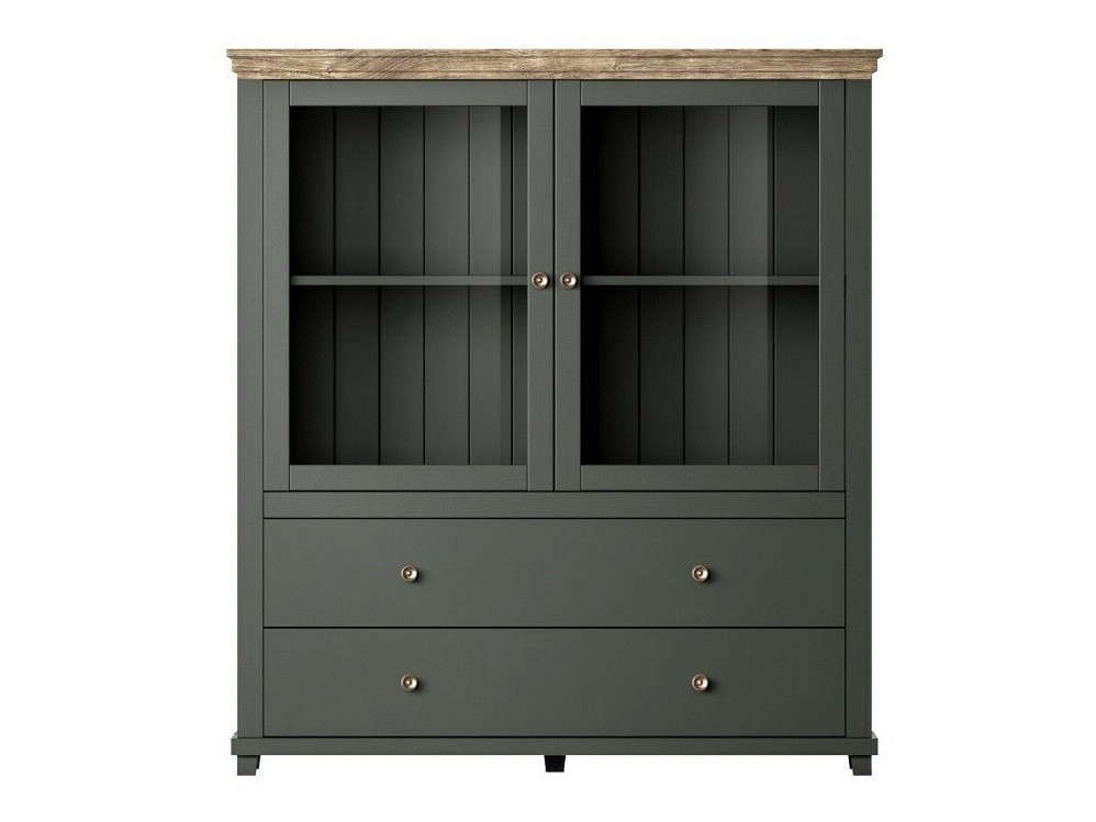 Komód Tolnue 105 (Sötétzöld + Lefkas tölgy)